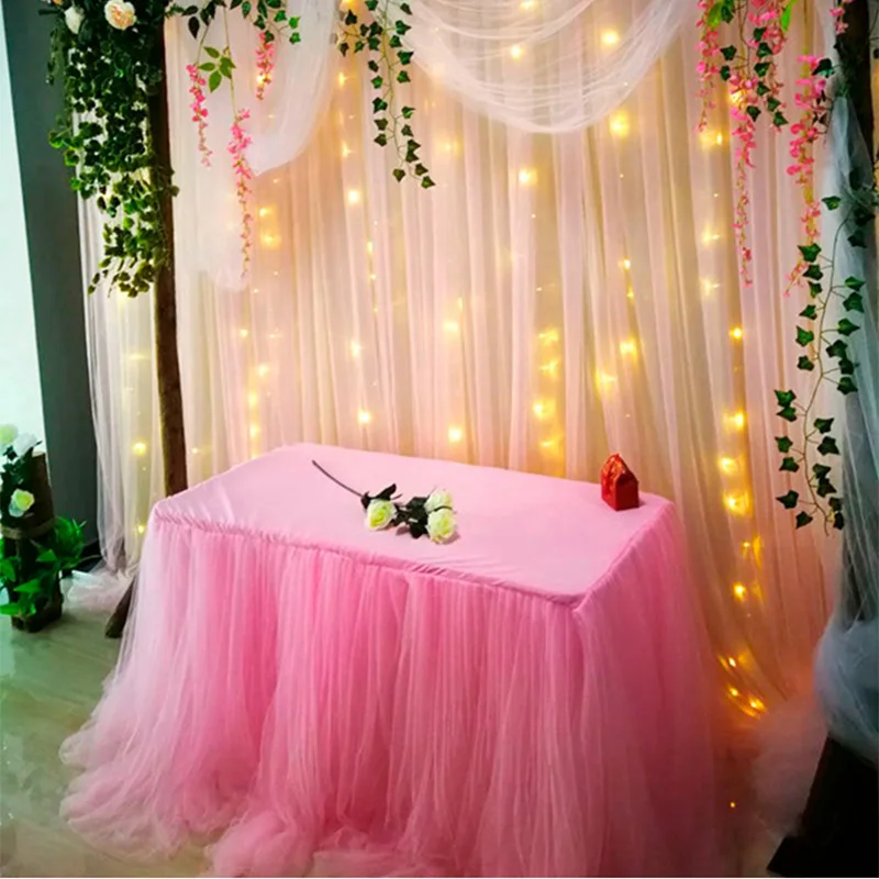 10m x 48cm Organza Crystal Sheer Wedding Decoration for DIY Wedding Flowers Arch: Tulle Roll Backdrop with Hanging Decor - Party Supplies image 2