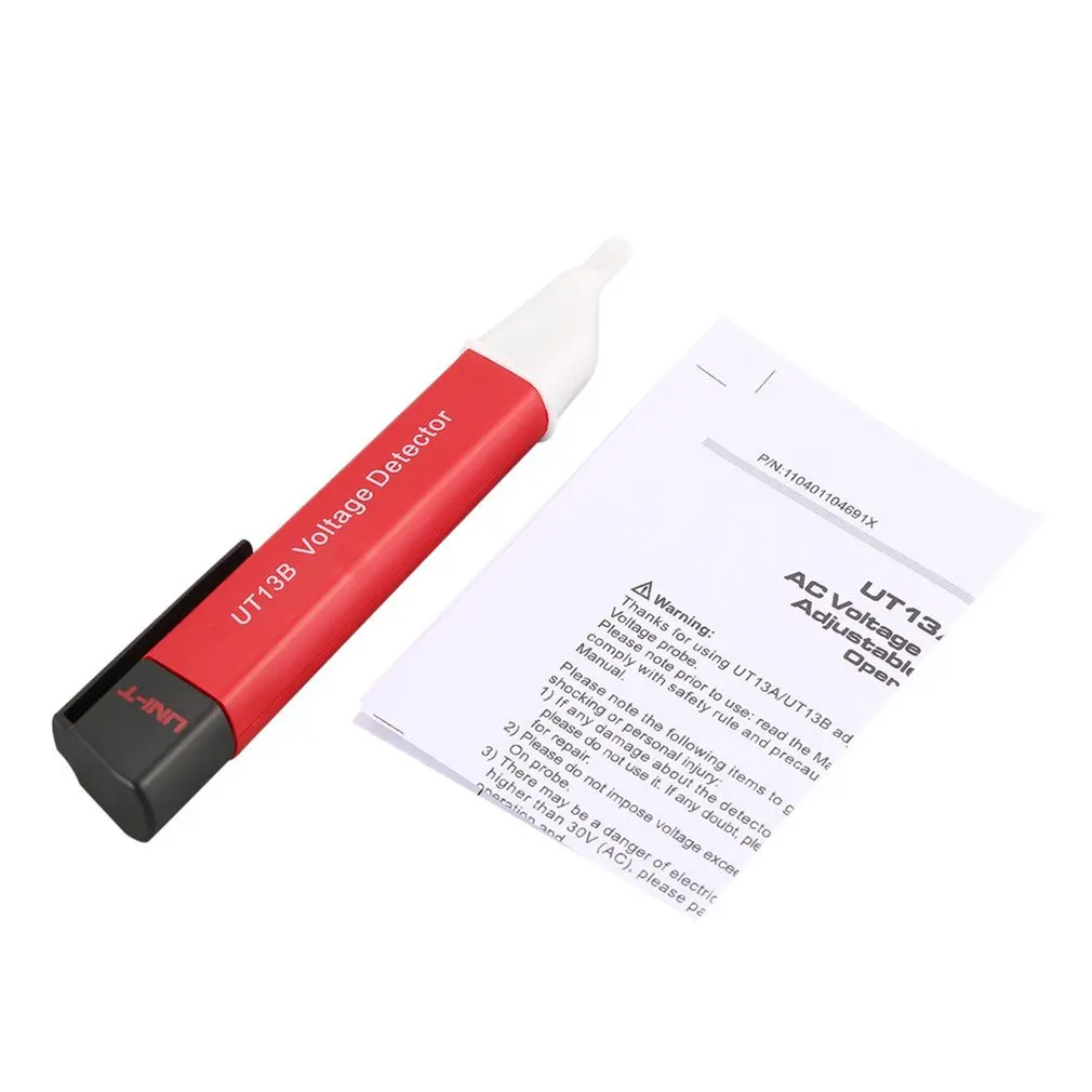 

UNI-T UT13B AC Voltage Detectors Adjustable Sensitivity Auto Sensing Non-Contact Stylus Beep/Flash/Vibration/Tip