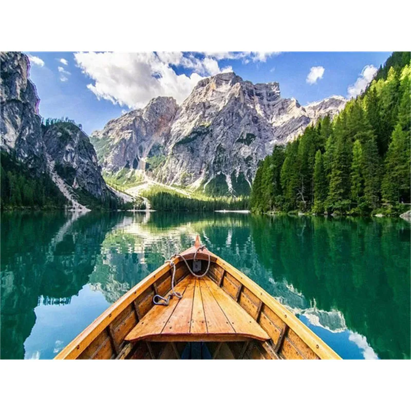 

Diamond Painting Natural Mountain Scenery Cross Stitch Handmade Diamond Embroidery River Mosaic Needlework Home Decor
