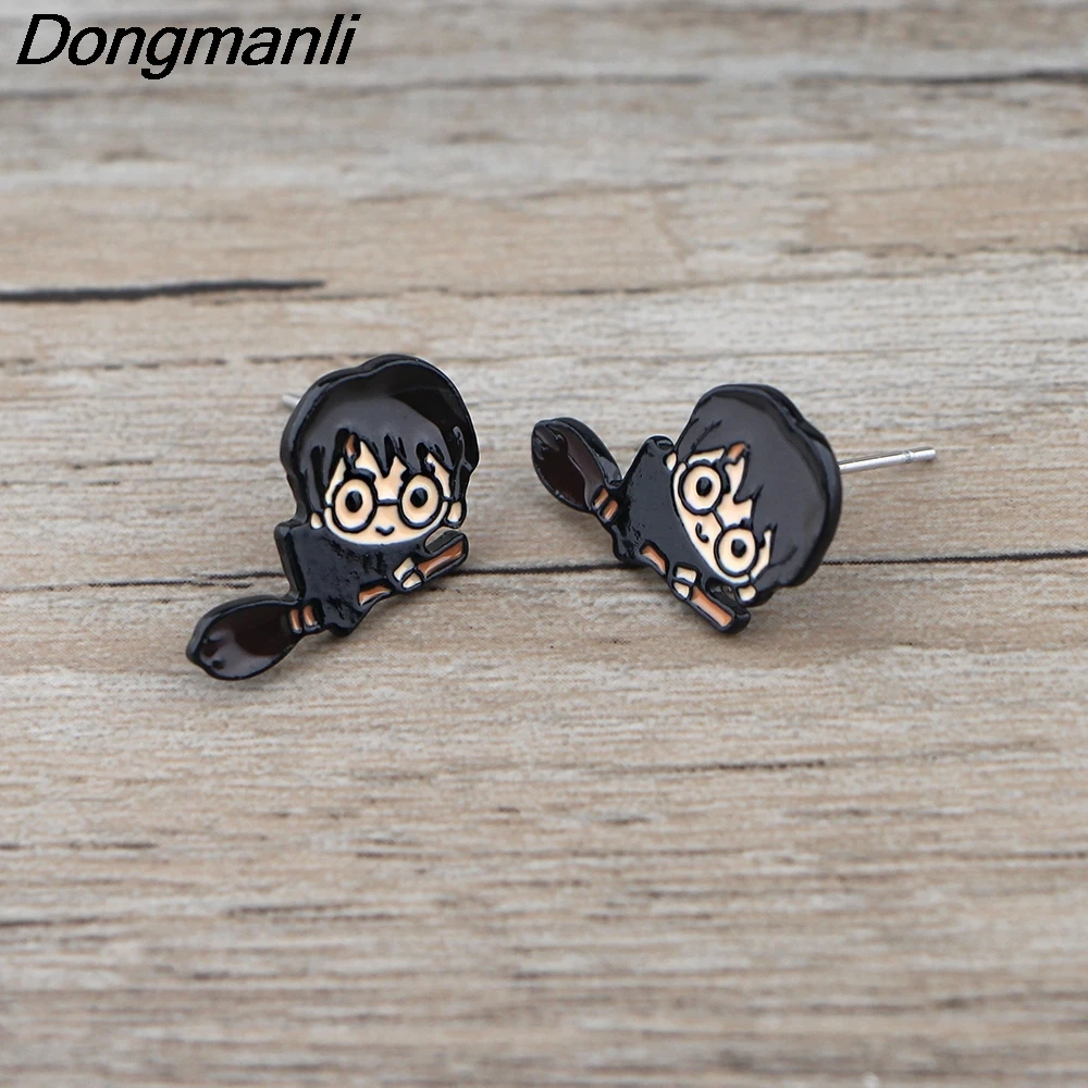 

BG313 Dongmanli 1 Pair Cute Earrings Stud Earrings Stainless Steel Earrings Women Accessories Movie jewelry Gifts Girls