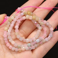 natural stone square shape beads loose faceted morgan spacer bead for jewelry making women necklace bracelet crafts
