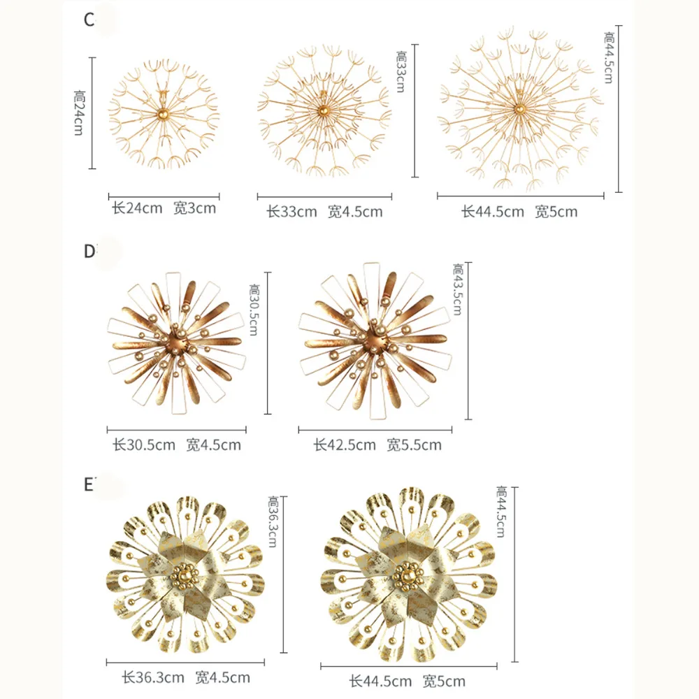 3d металлическая наклейка на стену украшение для дома золотые металлические