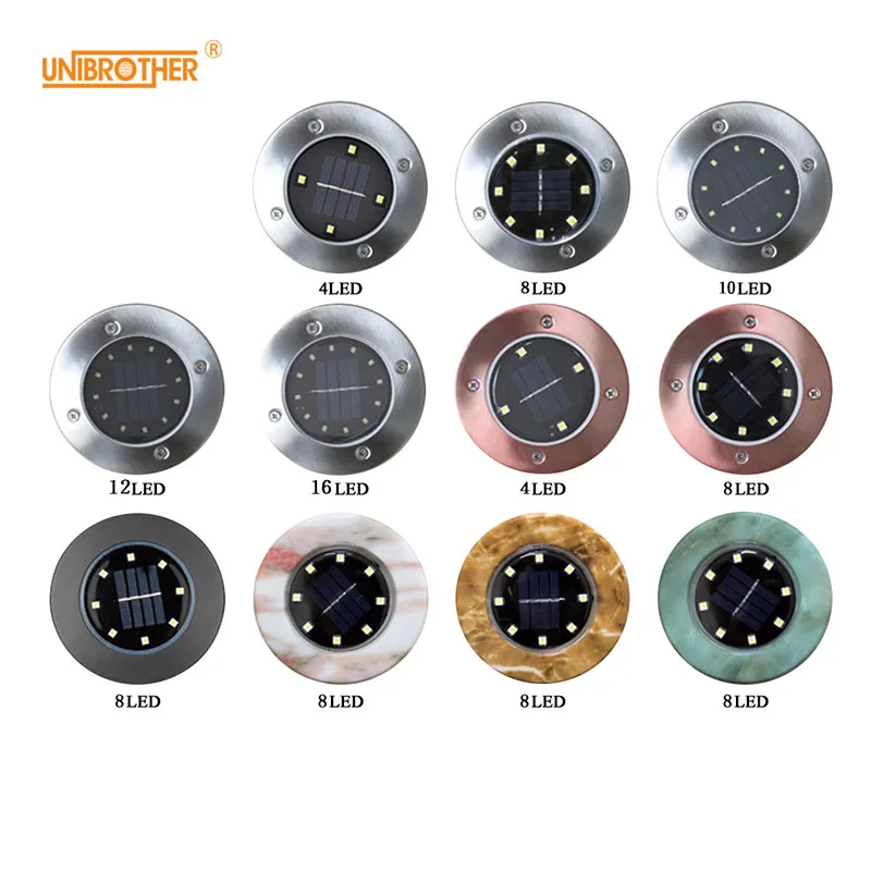 8 светодиодный газонная лампа на солнечной батарее водонепроницаемые подземные