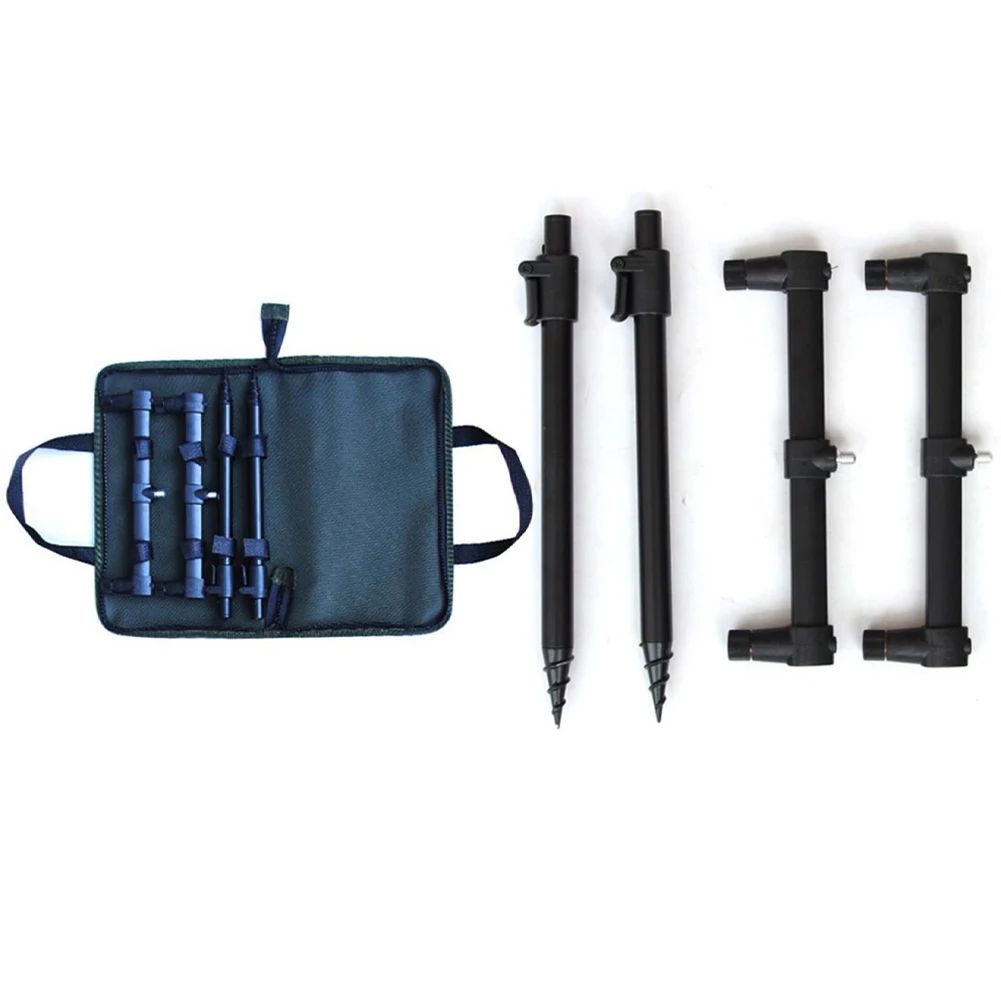 

Fishing Rod Stand Holder Adjustable Retractable Carp Fishing Pole Holder Stand For 2 Rods Rest Aluminum Alloy Fish Accessories