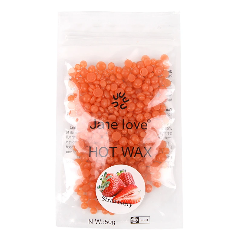 Orange -50g 50 г/пакет, воск для депиляции, горячая пленка, твердый воск, гранулы, для восковой эпиляции, бикини, для удаления волос на теле, Bean, восковые бобы - Цвет: Orange -50g