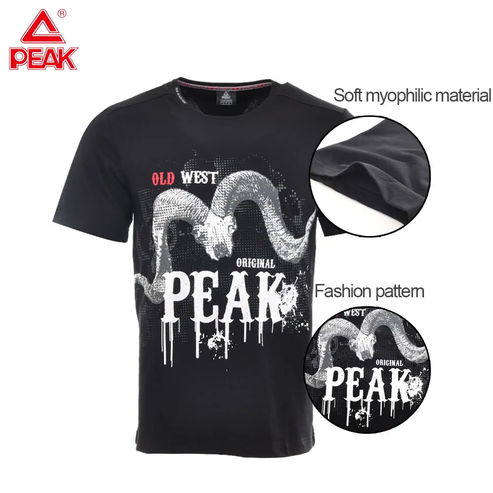 Мужская футболка для фитнеса PEAK Dryfit Спортивная бега футбола баскетбола