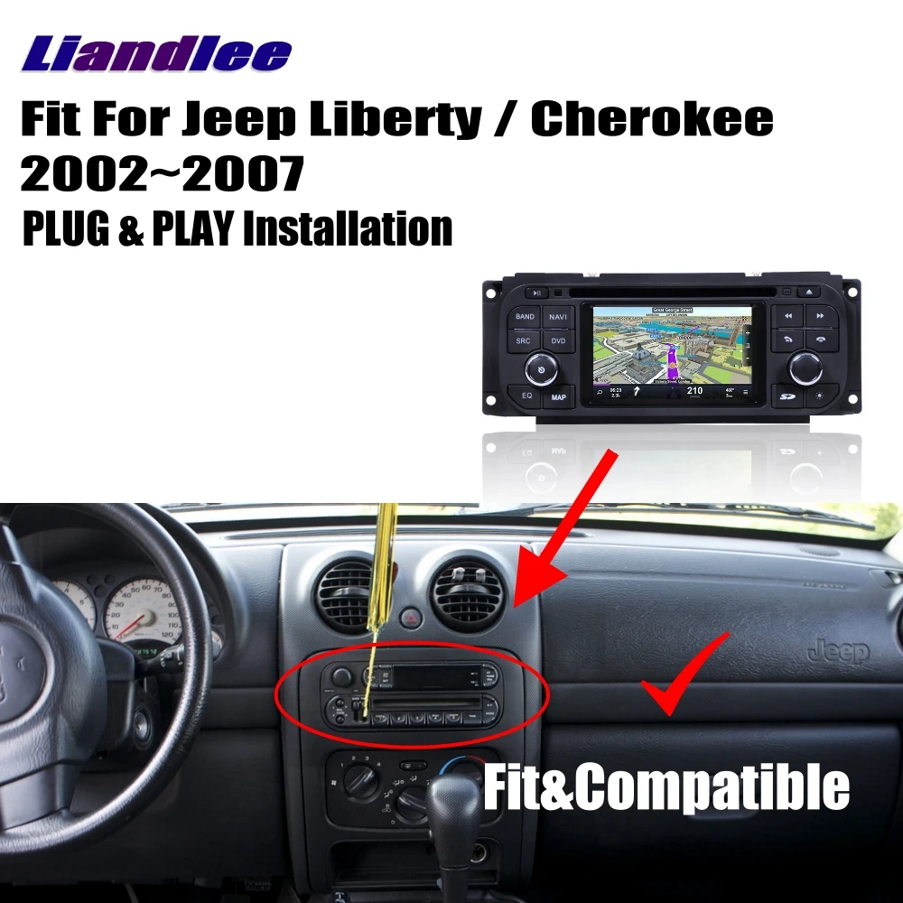 Для Jeep Liberty/Cherokee 2002 ~ 2005 2006 2007 Android мультимедийный автомобильный радиоприемник AM FM