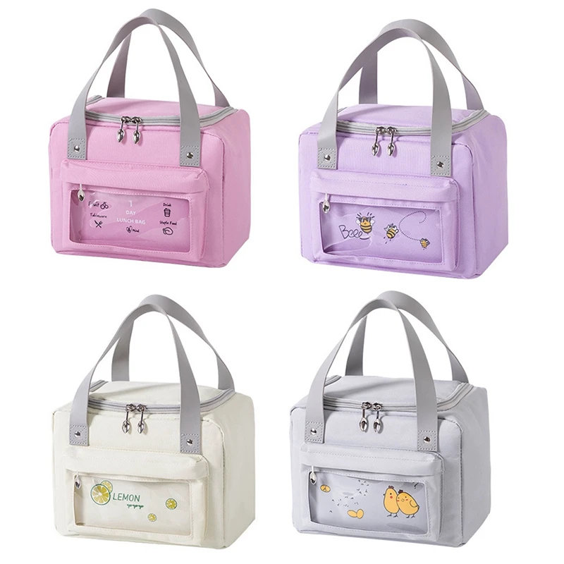 

Insulated Heat Lunch Bags Women Kids Tote Thermal Cooler Foods Outdoor Picnic Portable Box Japanese-Style