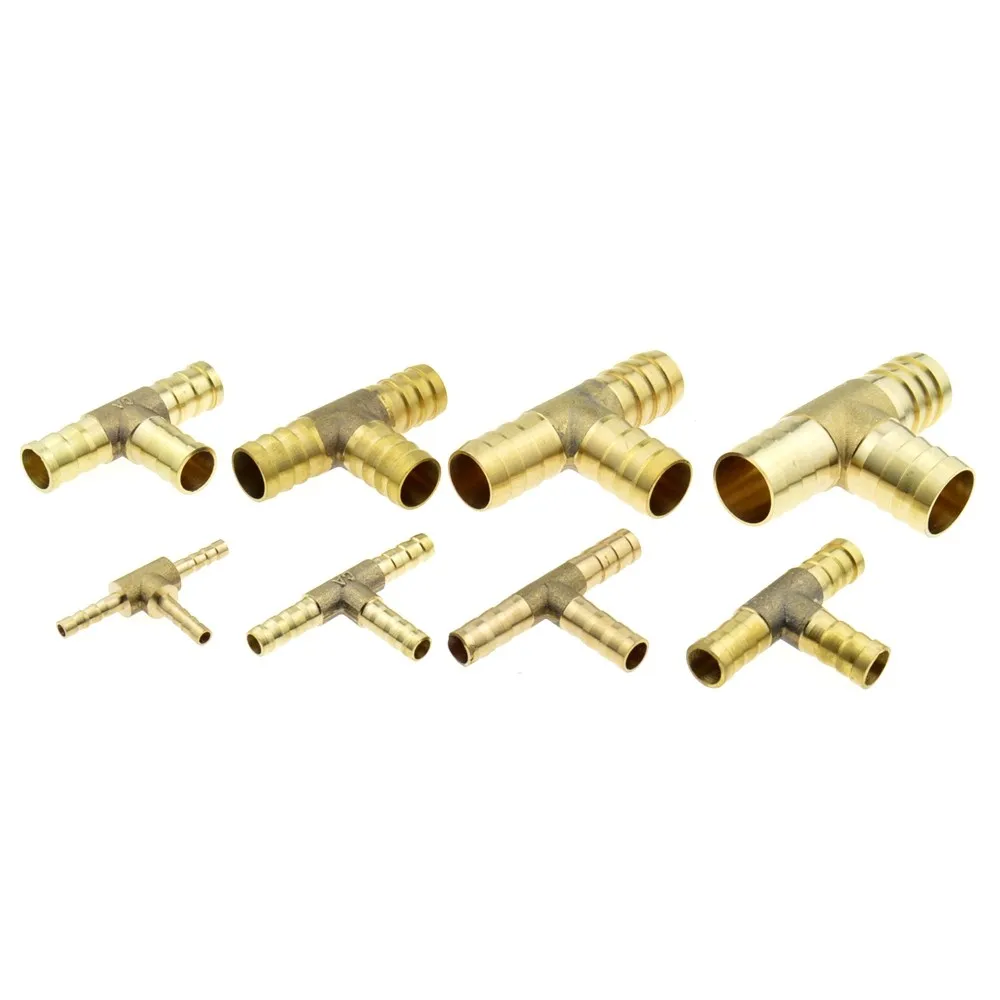 4mm 5mm 6mm 8mm 10mm 12mm 14mm 16mm 19mm 25mm Hose Barb Brass Barbed Straight Elbow Tee Y 2 3 4 Way Pipe Fitting Connector - купить по