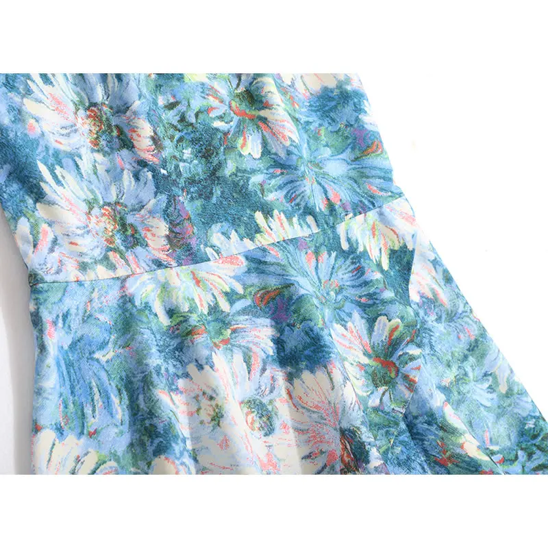 

XITAO Print Pattern Skirt Fashion New Pleated Niche Design Ruffled Mermaid Skirt 2021 Summer Small Fresh Minority Skirt LDD1392