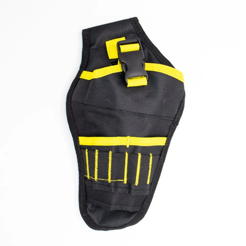 

portableHand Drill Bag Canvas Multi-function Hanging Bag Waist Bag Hand Drill Bag Black With Yellow Waist Bagtool kit