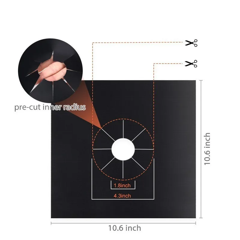 4/6/8Pcs Gas Stove Protector Cooker Cover Liner Clean Mat Pad Kitchen Stovetop Accessories Utensils | Дом и сад