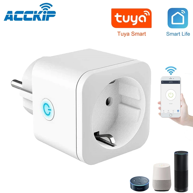 ACCKIP 16A ЕС умная Wifi штепсельная вилка с монитором питания умный дом Беспроводная