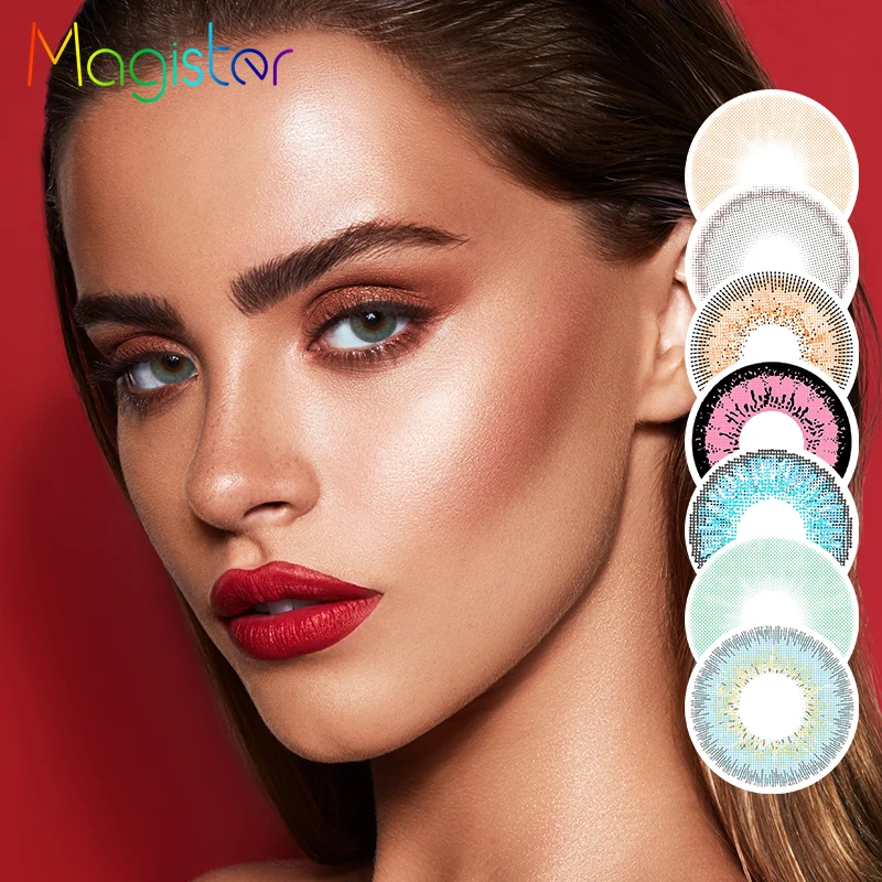 Магистр Творческий двенадцать созвездий серии Цветной контакты 2 шт./пара