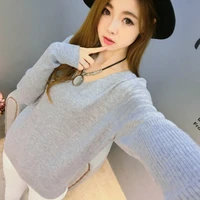 sweaters women autumn elgant fashion 2021 spring warm cashmere v neck loose pullover s 4xl oversize batwing sleeve knitted tops