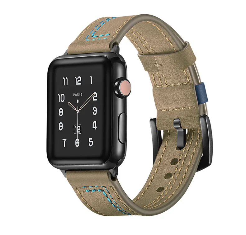 Аксессуары для наручных часов для apple watch, ремешок 42 мм, 38 мм, версия apple watch band 44 мм 40 мм наручных часов iwatch серии 5/4/3/2/1 браслет из натуральной кожи