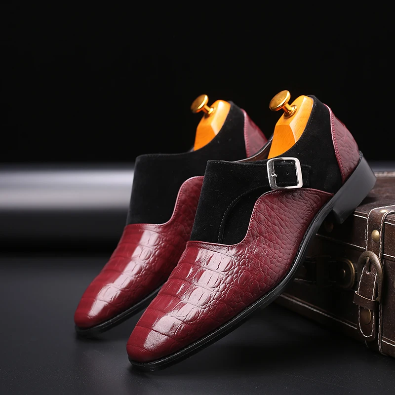 

2020 New Winter Man Shoes Patchwork Leather Shoes Gentleman Fashion Handmade Leather Shoes Men Formal Wedding Party Loafers