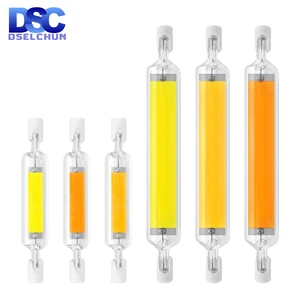 Светодиодная лампа R7S 78 мм, 5 Вт, 8 Вт, 118 мм, 10 Вт, 20 Вт, 220 В, 230 В, 240 в, светодиодная лампа COB, стеклянная трубка, замена галогенной лампы 30 Вт, 50 Вт, 100 Вт