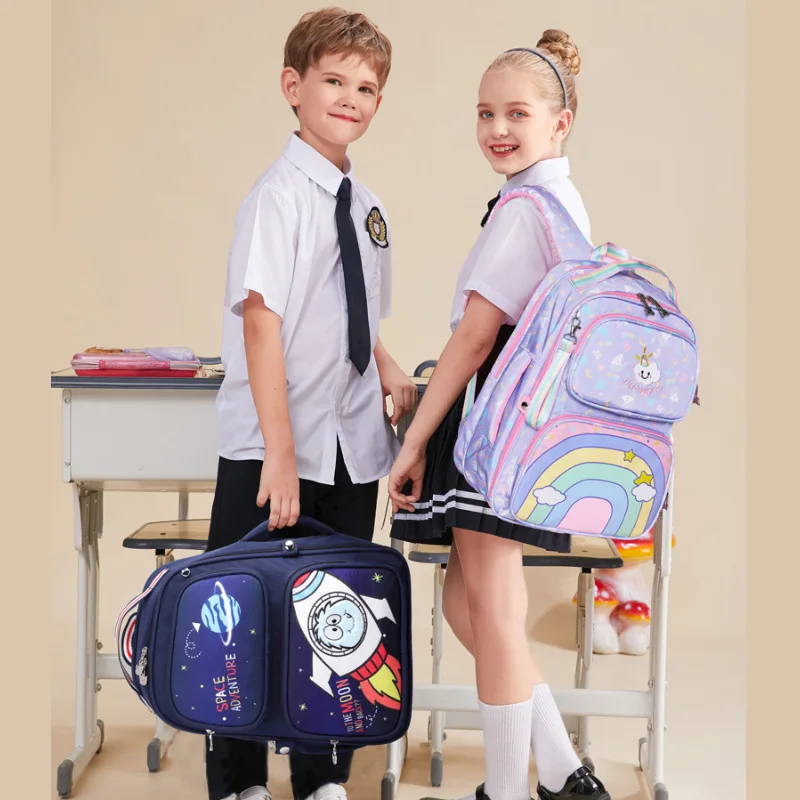 Children's Backpack Boy School Bags Primary School Backpack 1 Grade Cute Cartoon Dinosaur Unicorn Backpack Child Girl Backpack