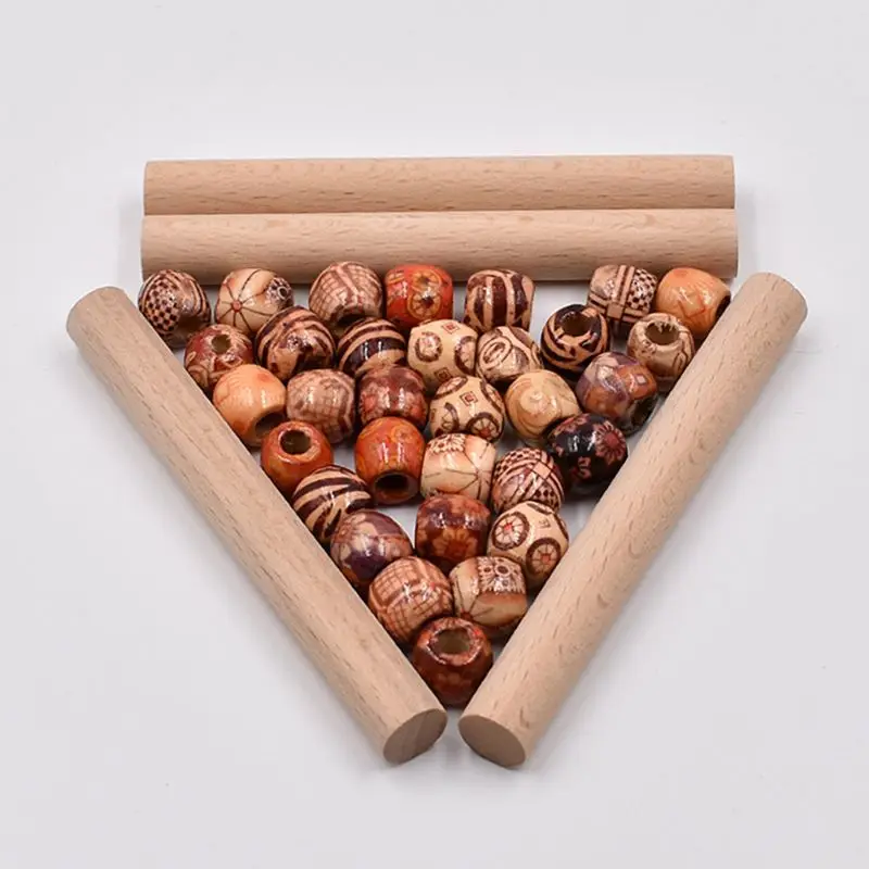 

DIY Natural Cotton Rope Bohemian Tapestry Weaving Wood Stick Bead Circle Kits