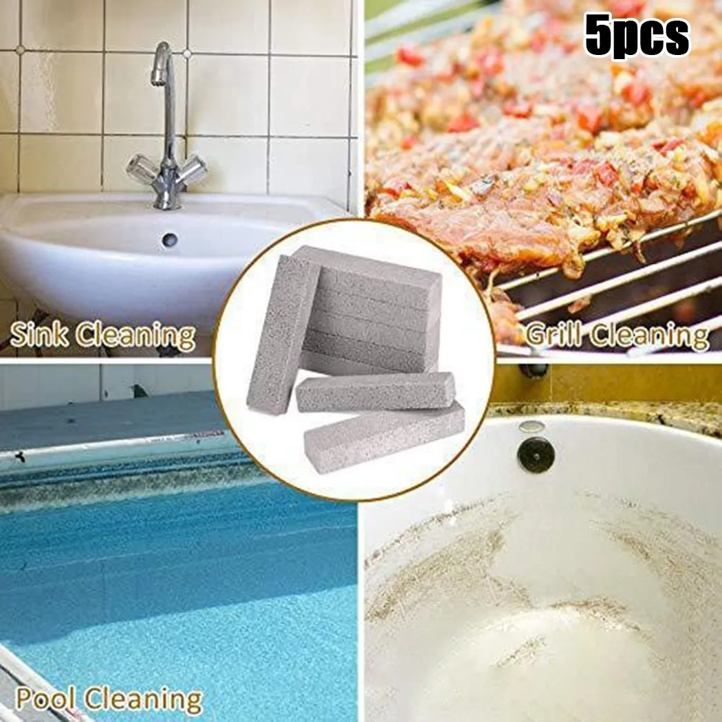 

5pcs 15 * 3.5 * 2.5 Cm Stones Cleaning Scouring Pad Grey Pumice Stick Cleaner For Kitchen Bathroom In Stock Drop Shipping