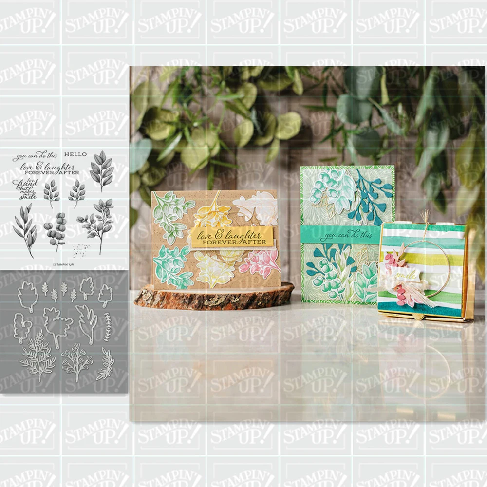 

Greenery Metal Cutting Dies and Stamps For Scrapbooking Stencils Cow DIY Paper Album Cards Making Embossing Folders