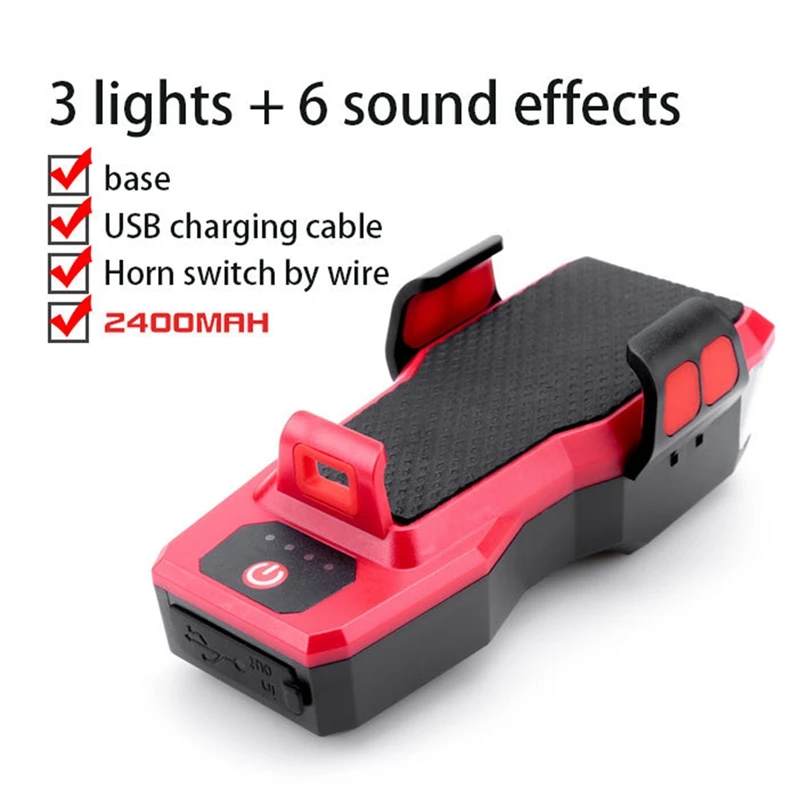 

4000MAh Bicycle Front Light USB Rechargeable Waterproof Smart Headlight with Horn Tail Light 550 Lumen Bike Light 130Db