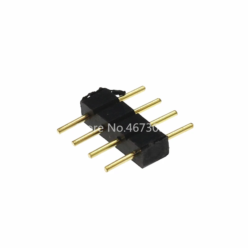 100 шт./лот 4 Pin RGB игла разъем адаптер мужской тип двойной DIY маленькая часть для 3528