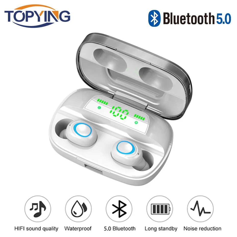 Беспроводные наушники TOPYING TP02 IPX5 водонепроницаемые Bluetooth в истинных ушах мини с