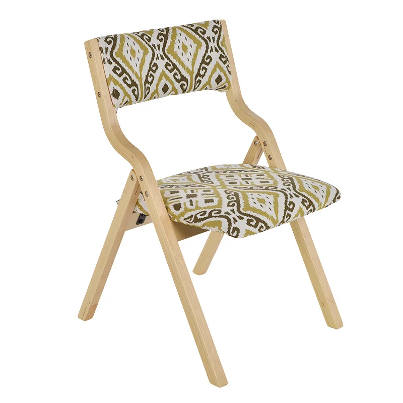 Складной деревянный обеденный стул простой современный складной съемный