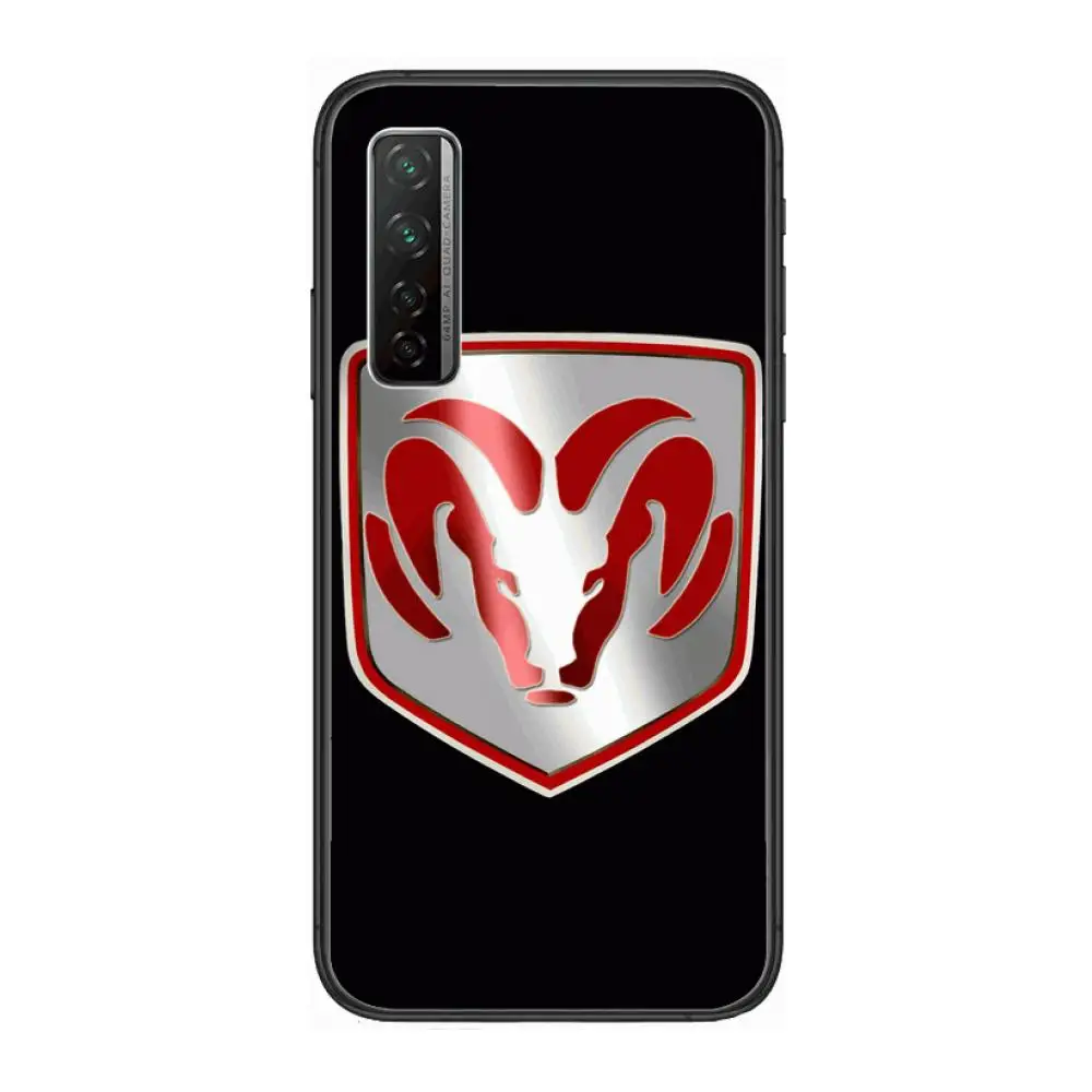 

Luxury Sports car Dodge Style Phone Case For Huawei mate 40 30 10 20 40 8 9 Lite Z Pro Black Etui 3D Coque Painting Hoesjes 5g