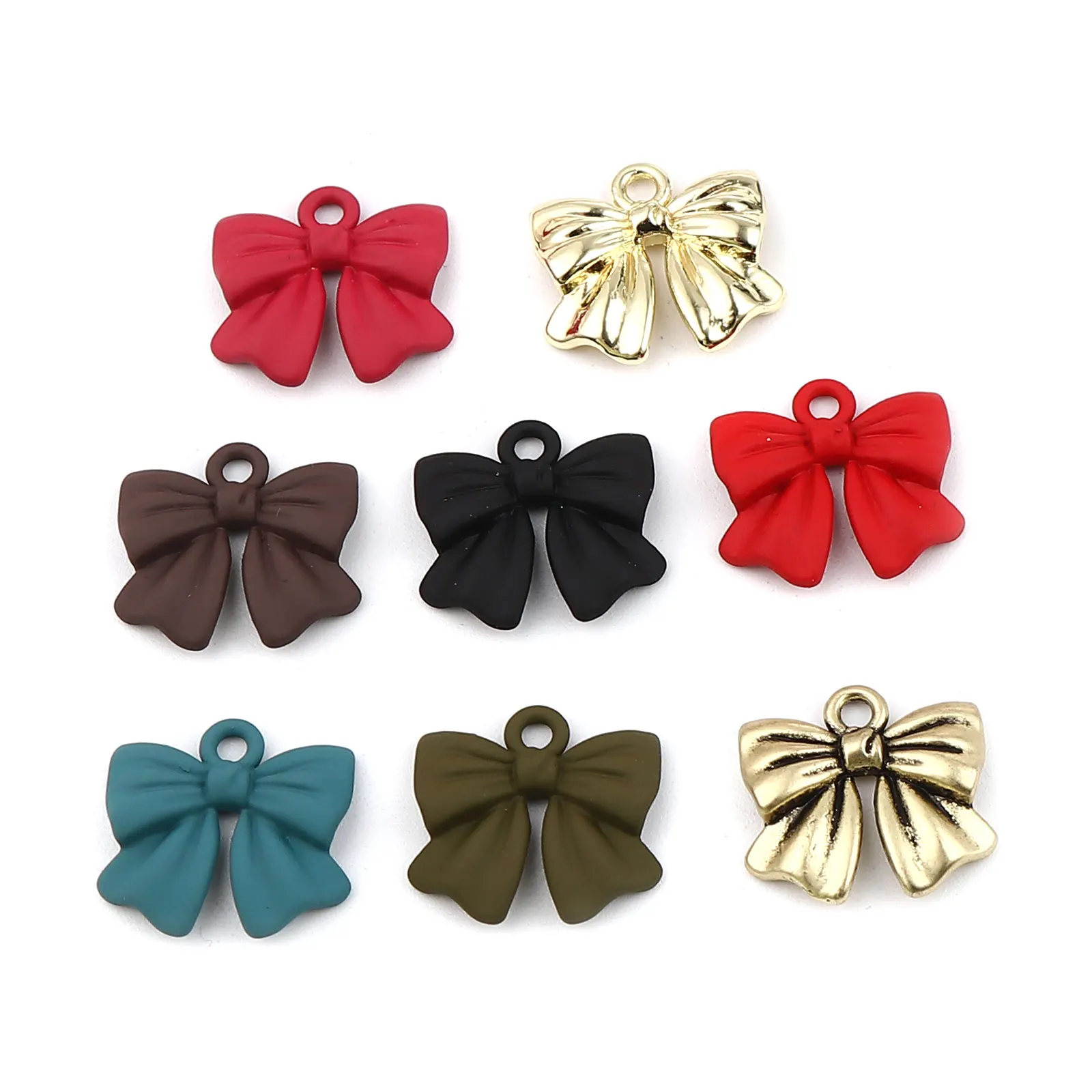 

DoreenBeads Multicolor Metal Charms Bowknot Sweet For Women DIY Making Earrings Bracelets Party Jewelry Gifts 17mm x 16mm,10PCs