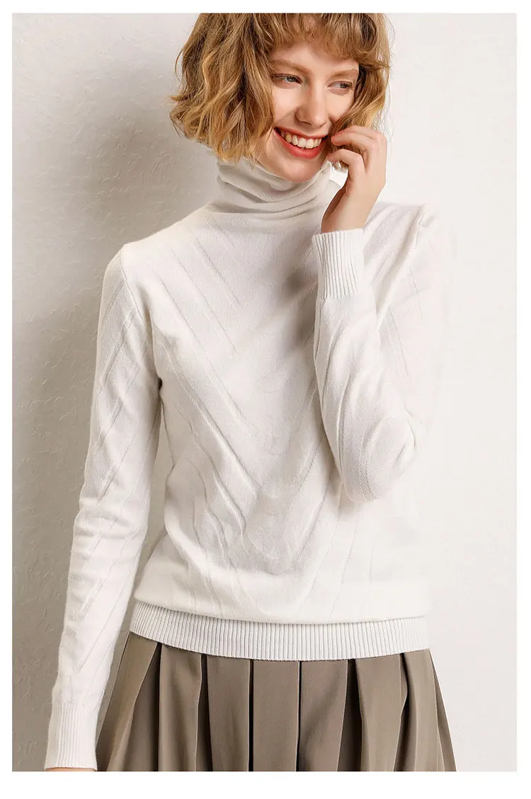 Шерхуре 2019 женский осенний свитер с длинным рукавом Шерстяной Вязаный Водолазка