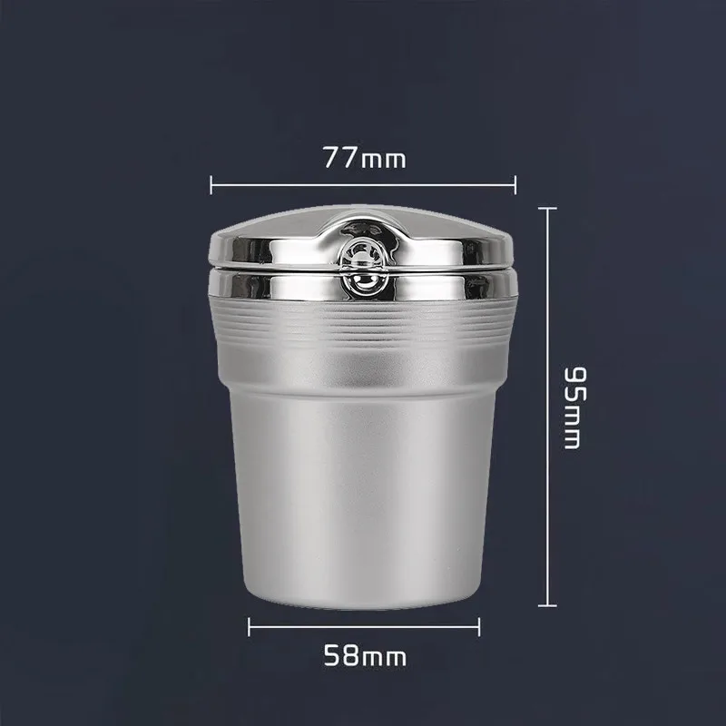 Автомобильная пепельница со светодиодной подсветкой и крышкой для автомобиля