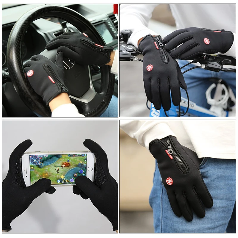 Водонепроницаемые перчатки для езды на велосипеде полный палец ветрозащитные