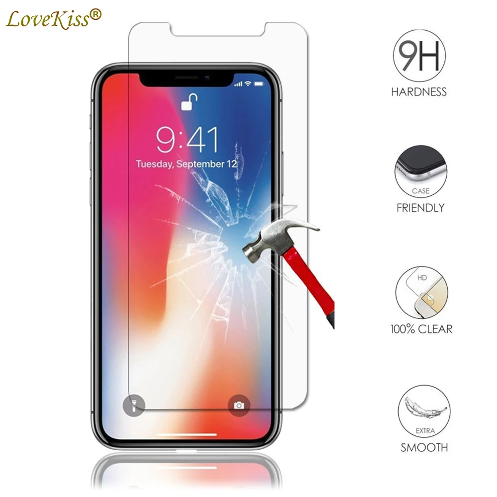Закаленное стекло 9H для iPhone 11 Pro XI XR XS Max X 8 7 7Plus 6 6S Plus 5 5S 8Plus защитная пленка экрана