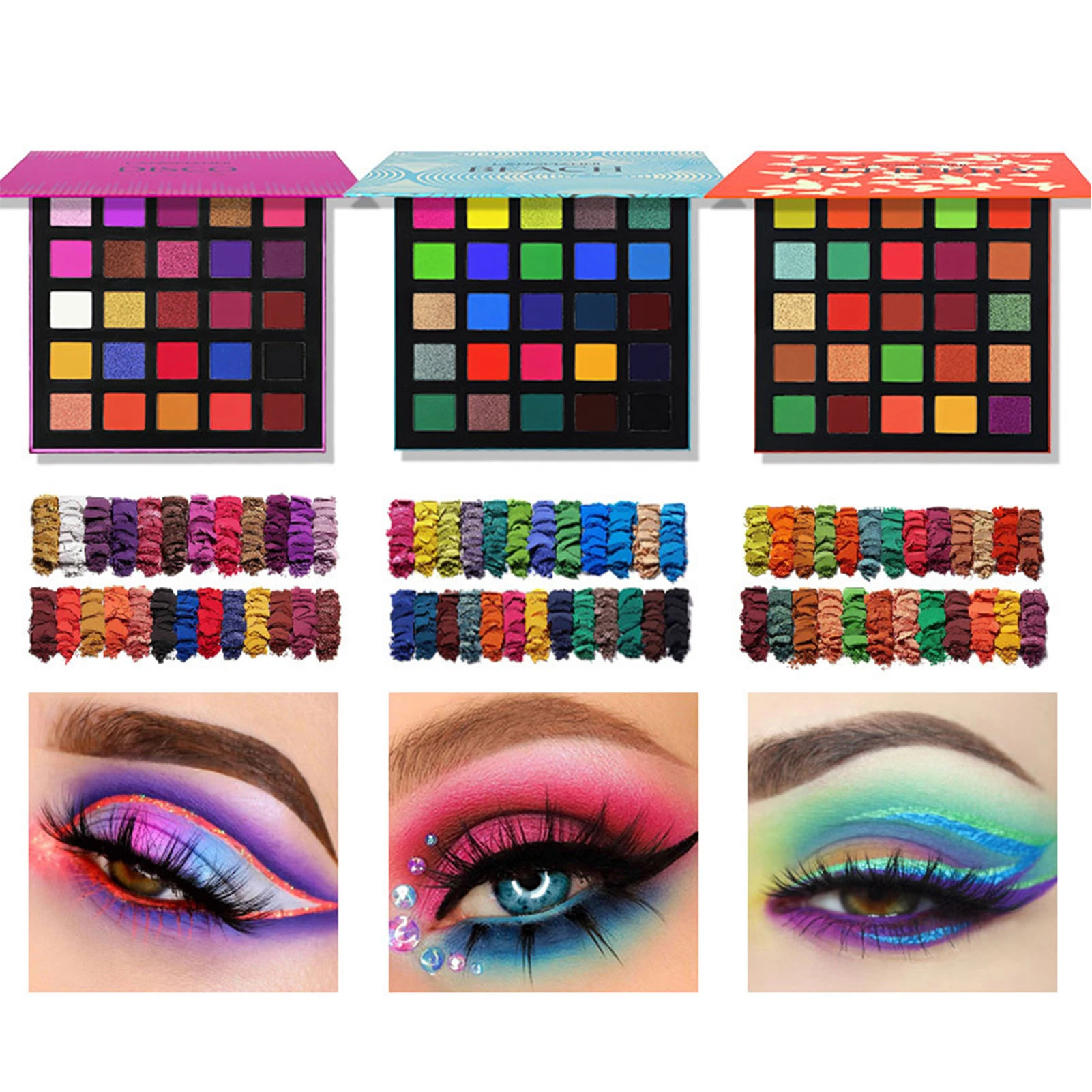 

25 Color Eyeshadow Palette Warm Color Smoky Makeup Palette Matte Multicolor Eyeshadow Palette Lasting Professional 1pc