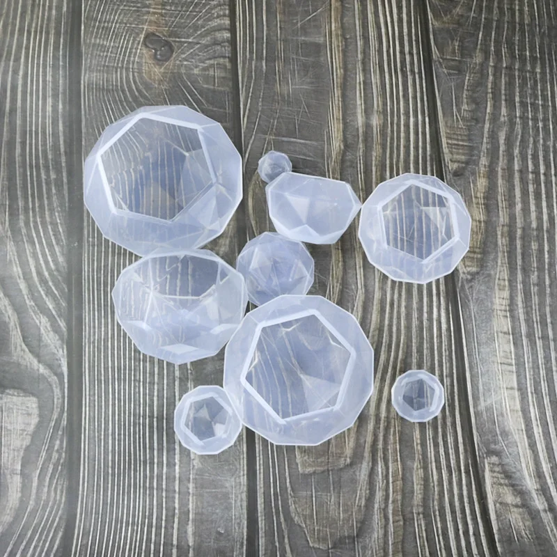 

Diamond Crystal Epoxy Resin Molds 9 Models Diamond Silicone Mold Dried Flower Resin DIY Jewelry Craft Mirror Handmade Accessorie
