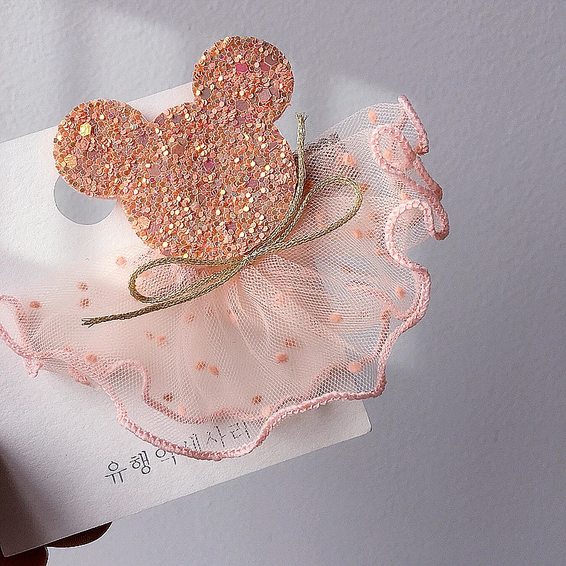 2020 New Fashion Sequin Hair Pins Disney Cartoon Cute Children Accessories Mickey Minnie Mouse Girl Kids Clip Headwear |