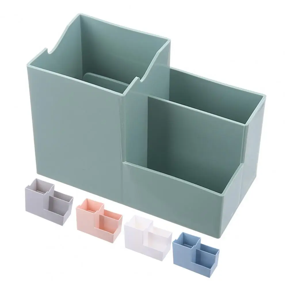 

Table Storage Box Large Capacity Multiple Grids ABS Pen Holder with Phone Holder Desk Accessories