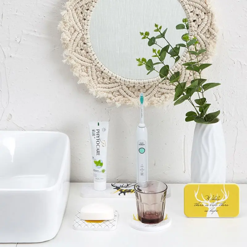 Диатомит чашка мат Coaster водопоглощение Быстросохнущий анти-горячий диатомовый