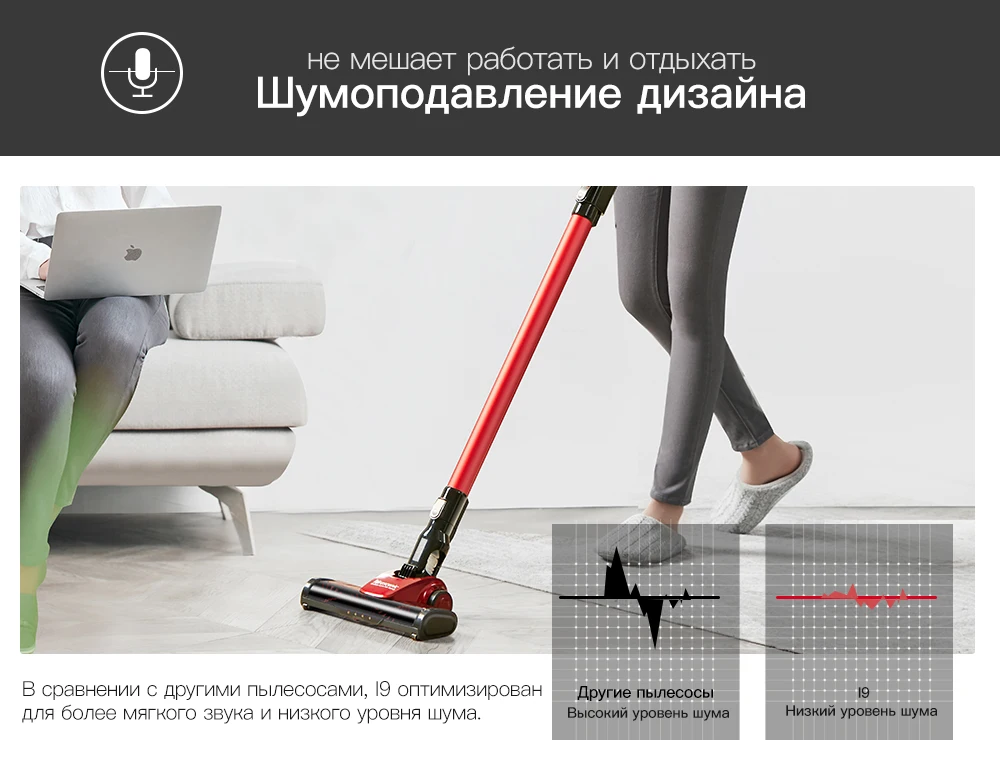 Proscenic I9 беспроводной пылесос 22000Pa мощный 2в1 легкий ручной пылесос с подзарядкой литий-ионная батарея со светодиодной щеткой