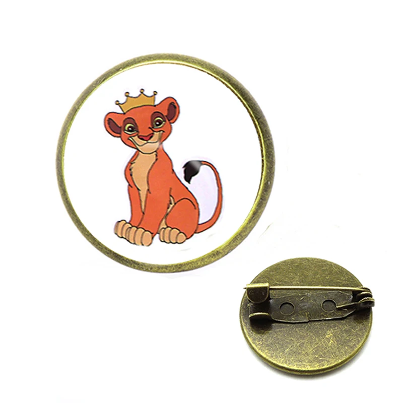 Милый Лев эмалированные булавки и броши для женщин мужчин нагрудные рюкзак сумки