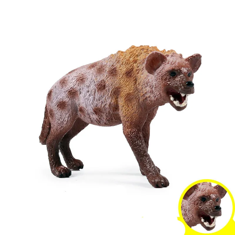 

3" Simulation Ferocious Dog Statue Hyaenidae Large Dogs Decoration Holiday Gift PVC Action Figure Collectible Model Toy 8CM L20