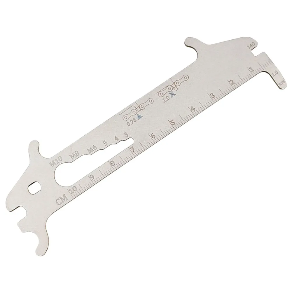 

7 In 1 Bike Bicycle Chain Checke Ruler Repair Tool Thread Wear Indicator Cycling Chains Gauge Measurement Ruler Repair Tools