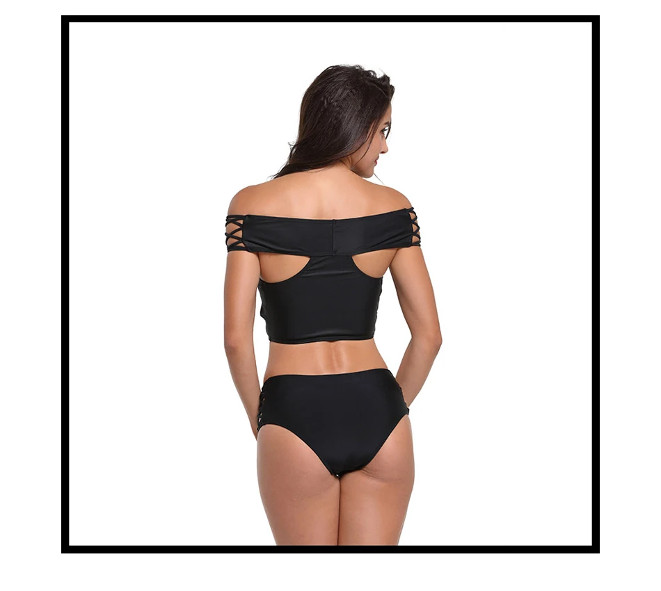 

LEBESI 2018 New Arrival Women's Swimming suit Strapless Bikini Push Up Swimsuit With High Waist Biquini
