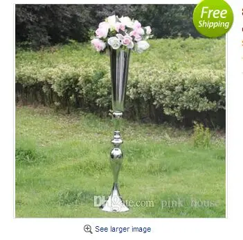

88cm height silver gold metal candle holder candle stand wedding centerpiece event road lead flower vase 10 pcs lot