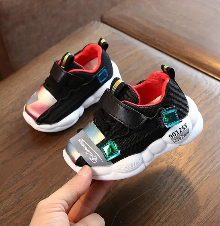 Новые осенние детские кроссовки для мальчиков и девочек спортивная обувь с