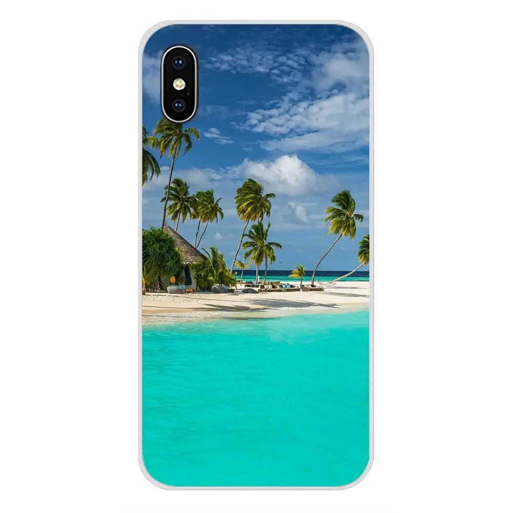 Для Huawei Honor 4C 5C 6X 7 7A 7C 8 9 10 8C 8S 8X 9X 10I 20 Lite Pro Sea тропические пальмы приморские пляжные