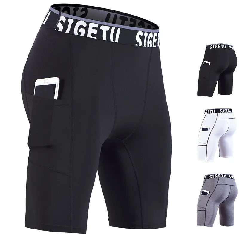 

Man Running Sports Shorts Compression Homme Leggings Yoga Bottom Gym Fitness Training Outdoor Workout Sportswear Pants Quick Dry